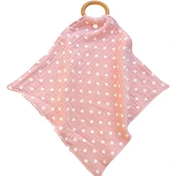 Удобная супермягкая поглощающая бандана из муслина и хлопка, детские нагрудники, Круглый прорезыватель из бука