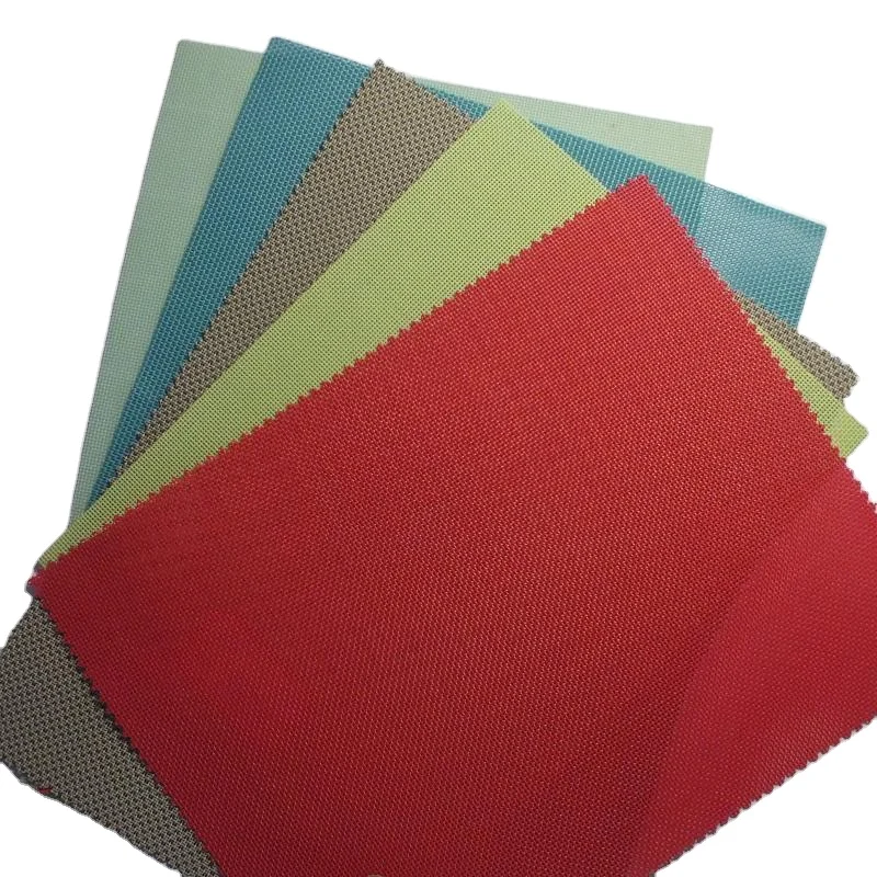 Vinyl Fabric PVC Coated Polyester Woven Mesh Thin Vinyl Fabric Kingway Mesh Vinyl Fabric For Chairs