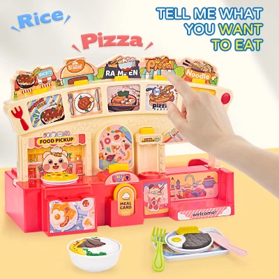 2024 Kids new role playing food restaurant toys fun play house simulate buffet counter restaurant toys