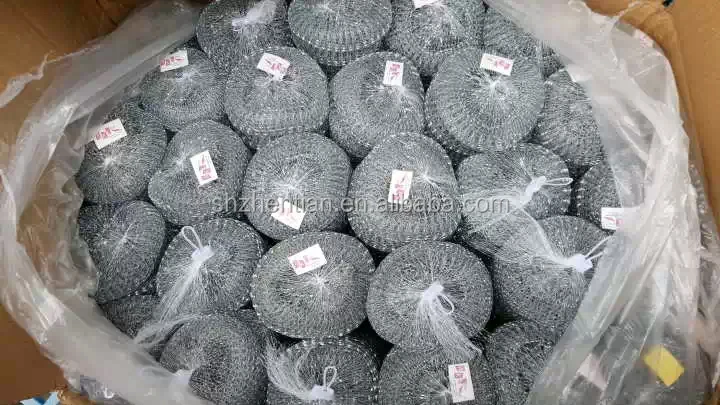 galvanized wire mesh metal silver scourer/Stainless Steel Sponges Scrubbers Cleaning Ball