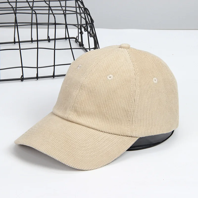 wholesale Spring Autumn Unisex Vintage Baseball Hat Women Men Outdoor Adjustable comfort Corduroy Baseball Cap