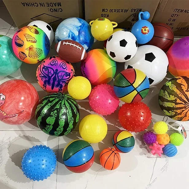 PVC 4 6 9 INCH Mini Colorful Inflatable Basketball Entertainment Play PVC Toy Sports Balls,Colorful Kids Beach Ball Toy