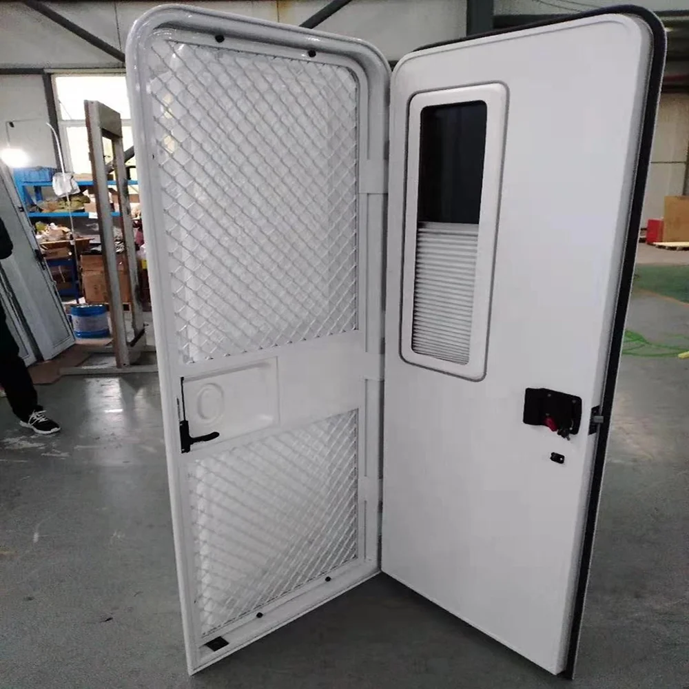  Новейшая дверь MAYGOOD MG19RD 620x1850 мм ножного типа для кемпера и прицепа с flynet внутренней защитной