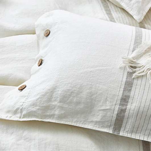 Flax Linen bed sheet set washed French Linen bedding sets