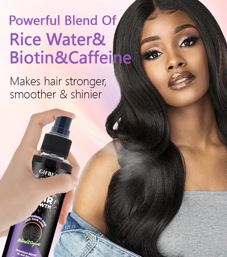 OEM caida de cabello hombre damaged hair repair rice water hair growth spray