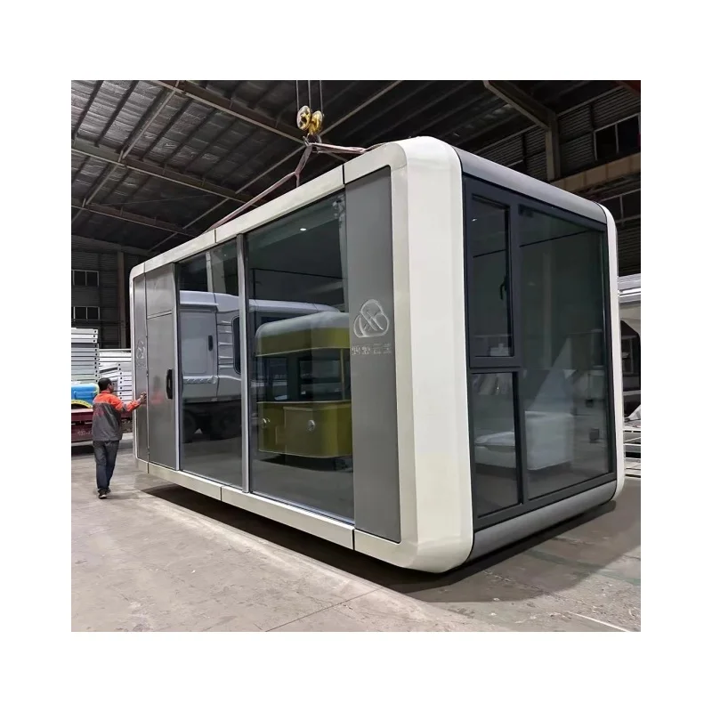 Mini Office Pods Outdoor Meeting Room Smart Work Space Prefab Capsule House Apple Cabin