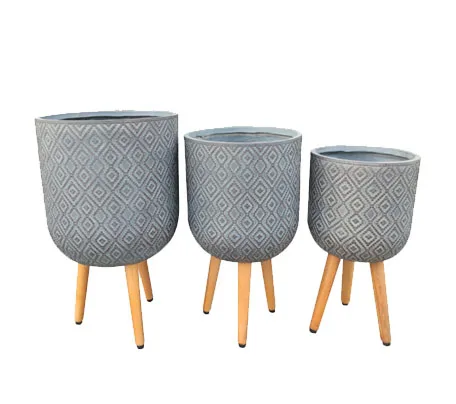 Изысканный новый набор цветочных горшков 3 Оптовые садовые горшки для садовых горшков для посадки легче сделать воздух и экологически чистый цветочный горшок