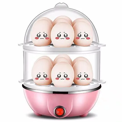 Electric Egg Steamer Breakfast Machine Auto Power Off Double Layer Poacher Multi-function Food Processor Kitchen Gift Boiler
