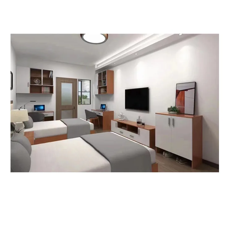 Hotel Project Modern Bedroom Hotel Bed Set Apartment Furniture