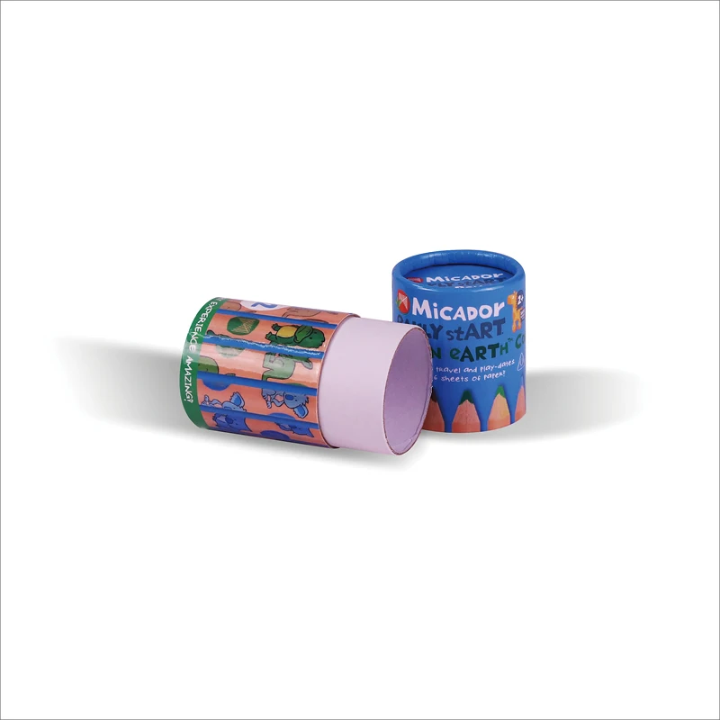 tube paper packing box paper cylinder box mix flowers pattern packaging for candle cylinder
