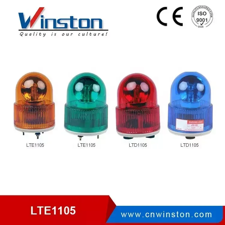 LTD-1105J Red rotating Warning Light DC12V 24V AC 110 22V with buzzer