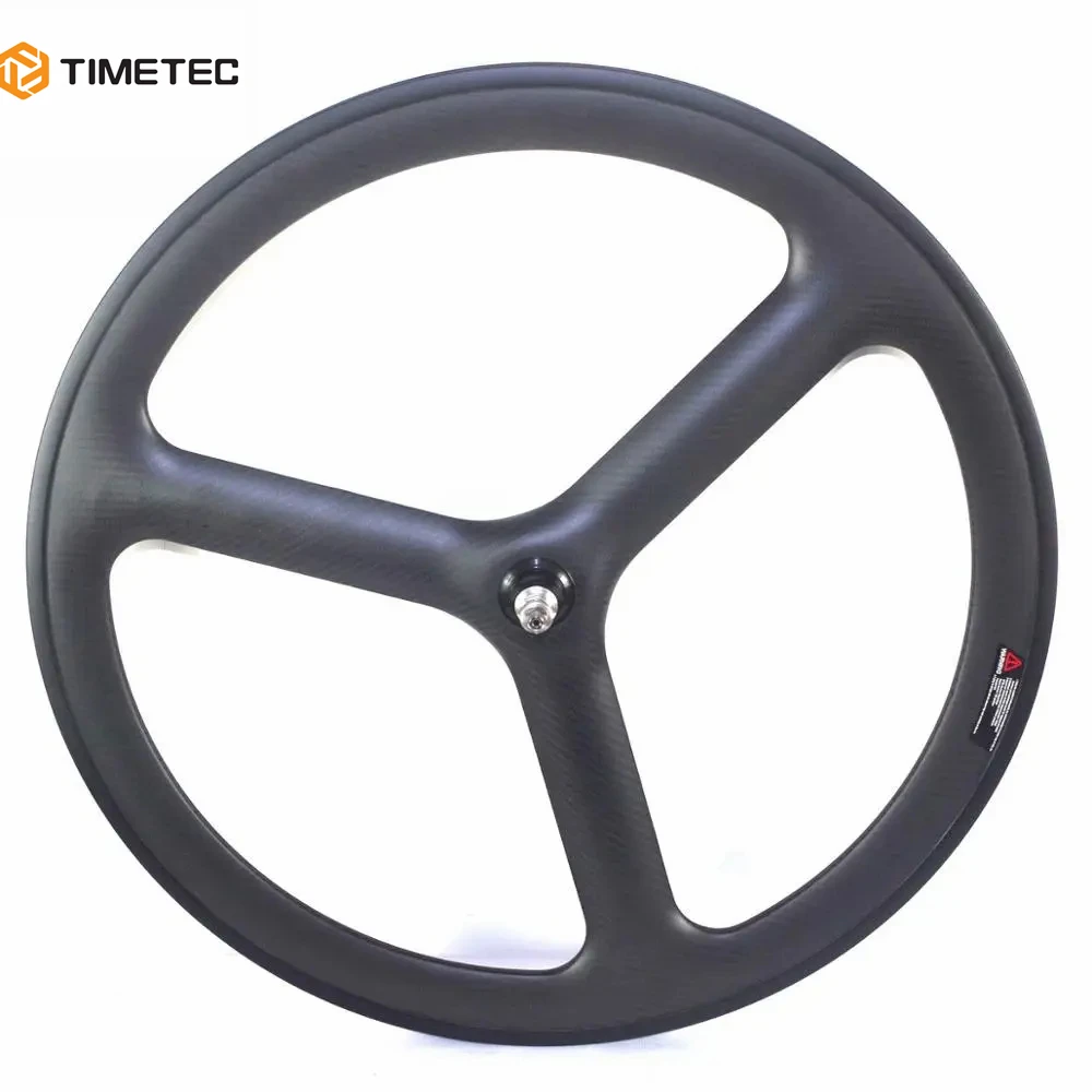 700C Carbon Track Wheelset Front 3(Tri) Spoke Rear Wheels 50mm  60mm 88mm Clincher Tubular Fixed Gear Single Speed Bike