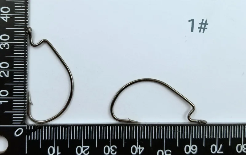 83206 High Carbon Steel Bass Fishing Hooks Assorted Sizes 8#-1# 1/0 - 5/0  Soft Lure Worm Crank Hook