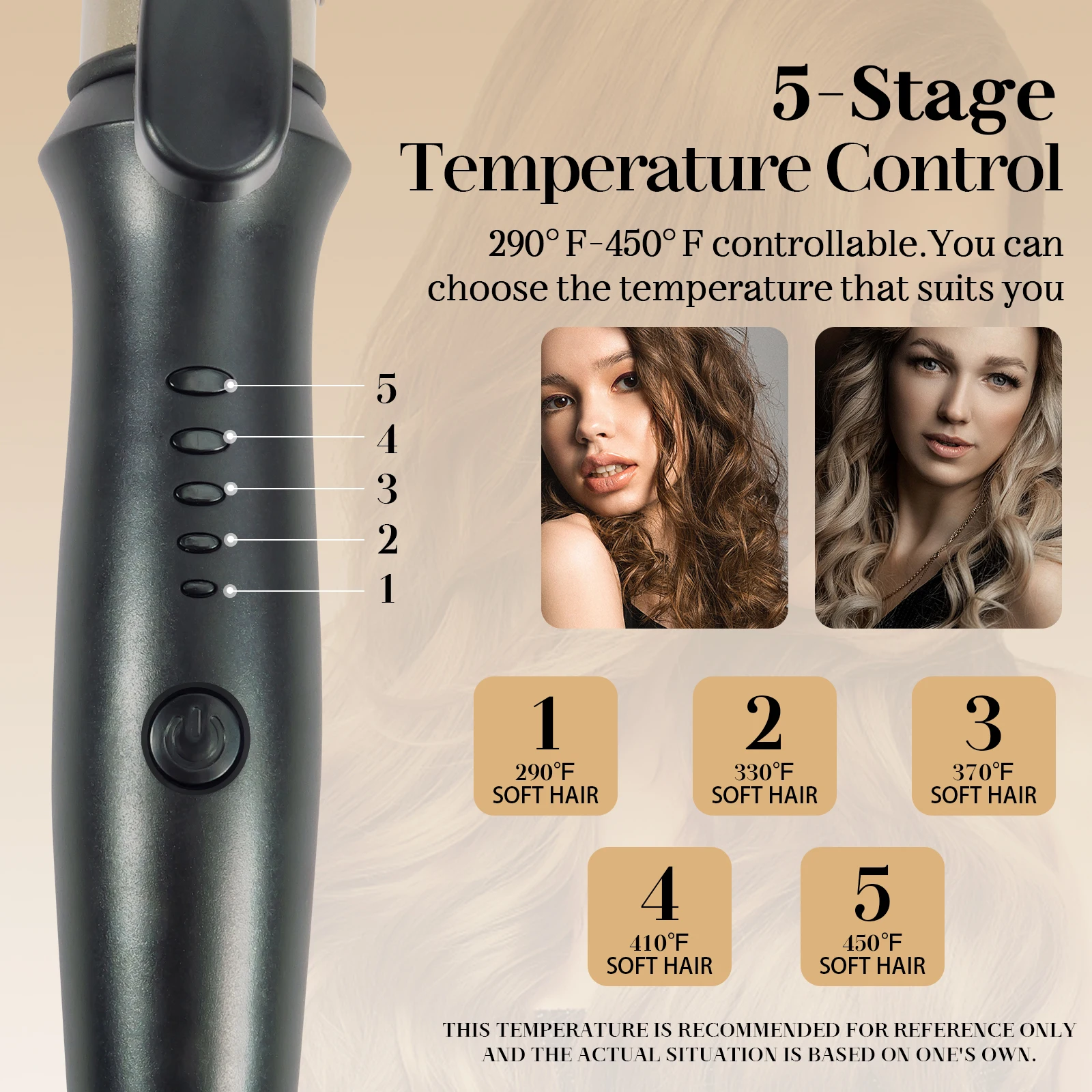 The New Titanium Hair Curler Professional Hair Curling Iron Rotating Magic Hair Curling Iron