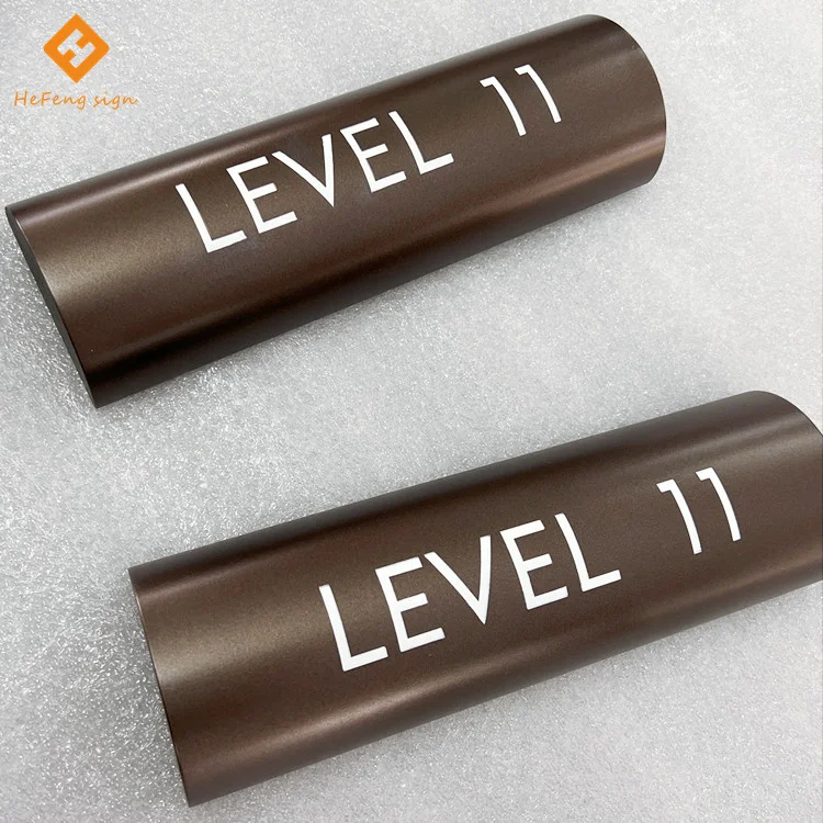 Unique Design Carved Acrylic Room Number Signs Hotel Indoor Floor Sign Way finding Signage