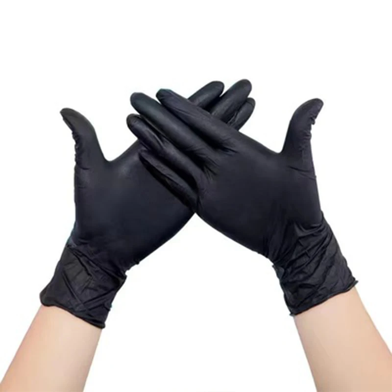 China wholesale black working  nitrile gloves diamond grip nitrile gloves