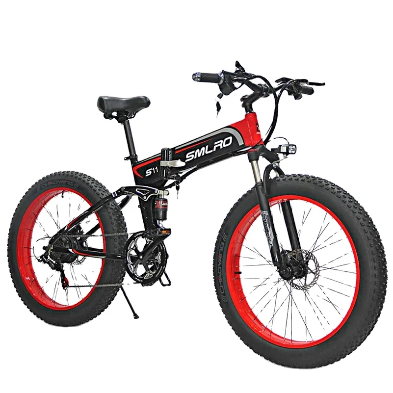 14AH Sam$ung Li-on Battery Spoke Wheel e bike 1000w fat tire electric bike 26 Inch 4-Link Shock Absorber electric bike