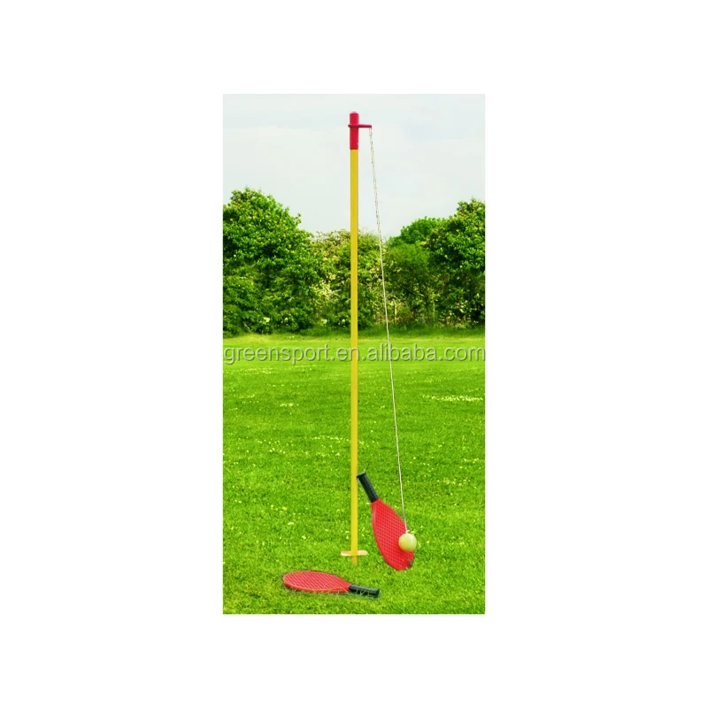 
Hot selling METAL pole tennis tetherball set swing ball tennis rotor spin tennis trainer with pole 