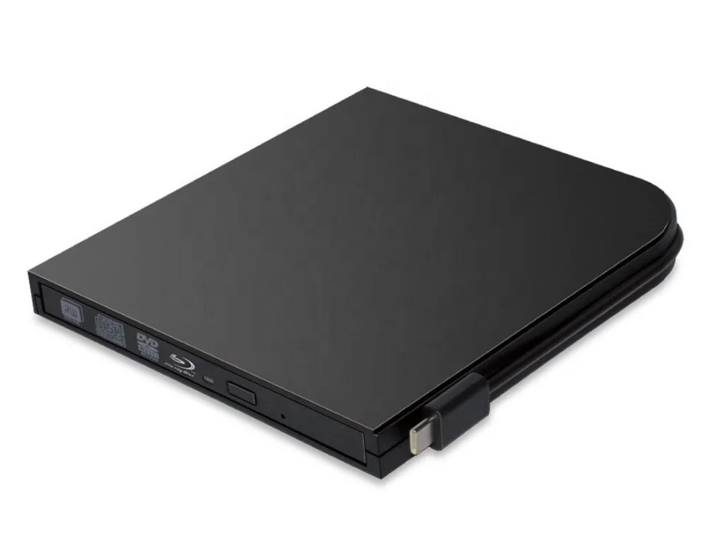Blu-Ray Drive Slim Type C+USB 3.0 Bluray Burner BD-RE CD/DVD RW Writer Play Blu-ray Disc For Laptop Notebook PC HP ACER