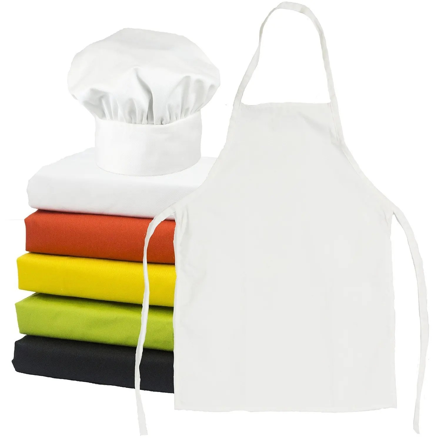 Custom Cooking Adjustable Kids Apron Set Cute Check Apron Costume Kds Panting Apron For Children