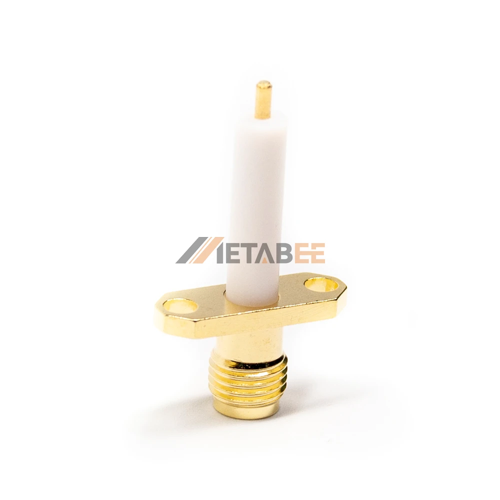 High-Quality RF Coaxial 2 Hole Flange SMA Connector for PCB