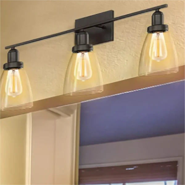 Clear Glass Lamp Shade Bell Shaped Glass Lampshade Replacement  for Chandelier Vanity