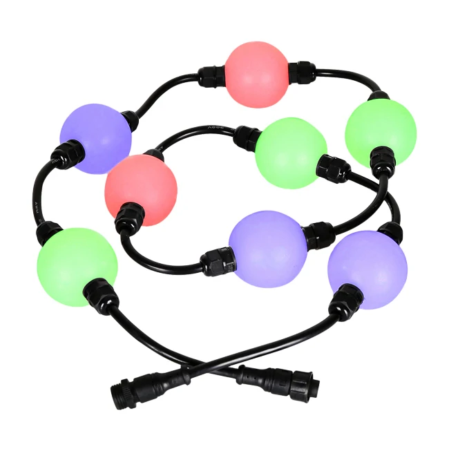 DMX RGB DC15V 50mm LED 3d pixel balls for christmas decoration