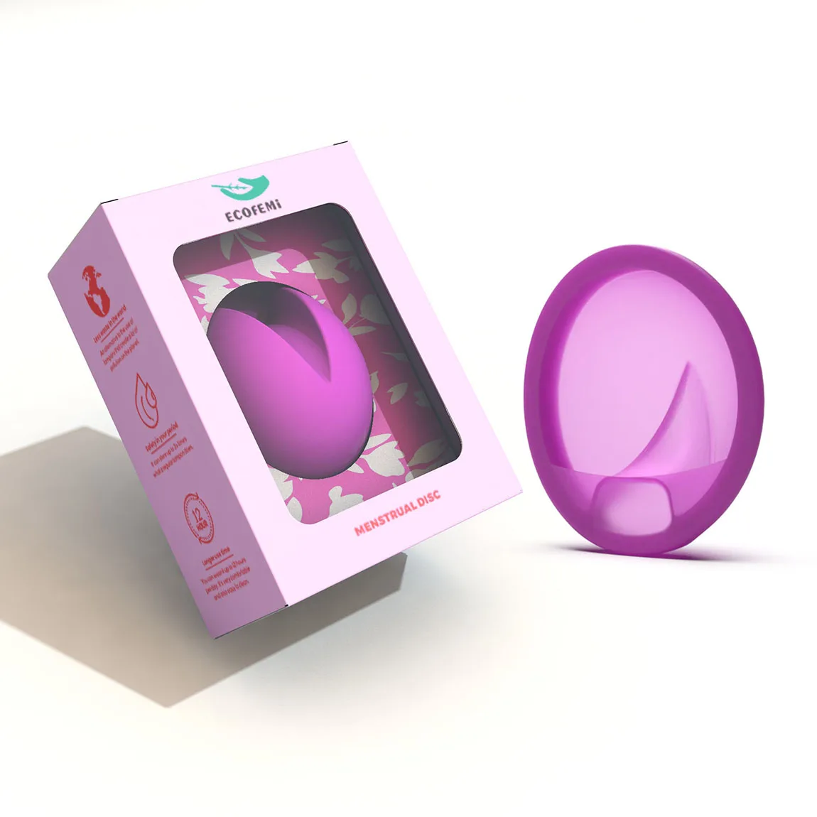 ECOFEMI Custom Removal Extra-thin Eco-friendly Medical Colour Flat Reusable Period Menstrual Disc Set