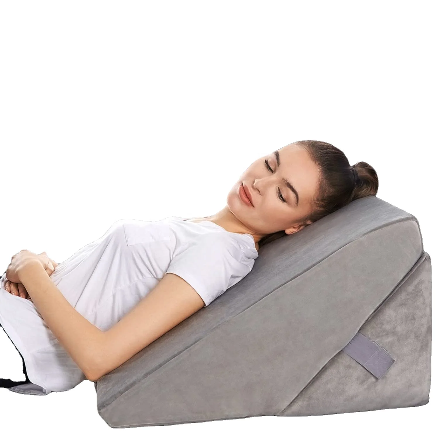 Hot selling reading pillow memory foam bed wedge pillow for headboard & legs and back support & acid reflux & Anti-snoring