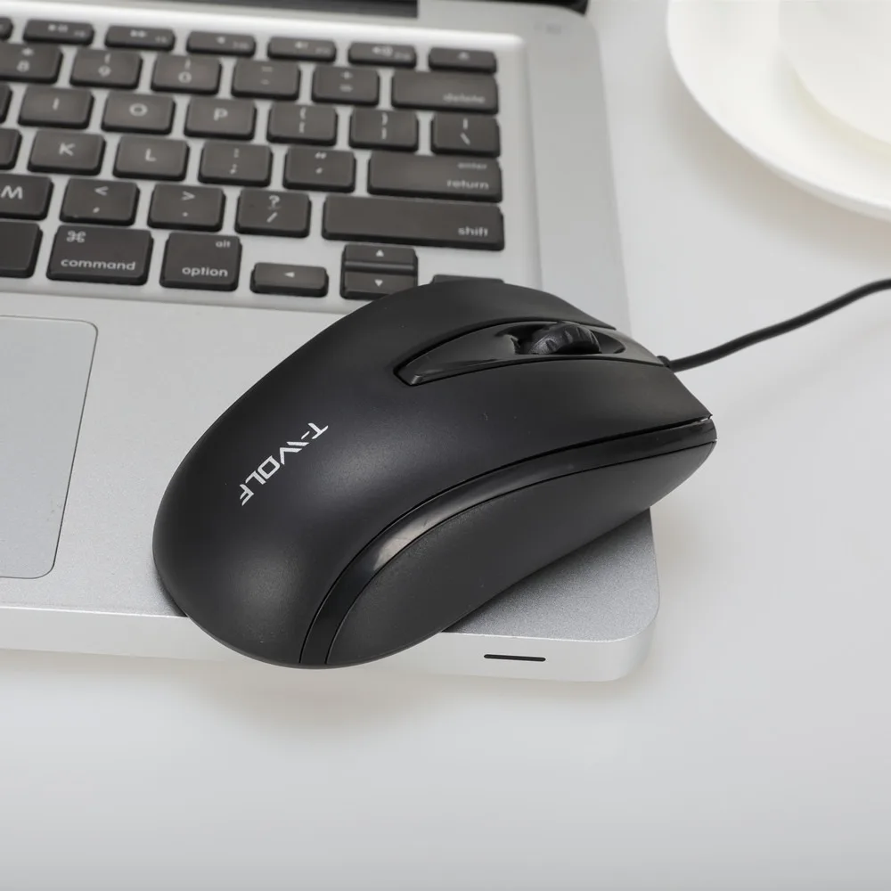Wholesale black V13 business mouse noiseless rechargeable anti slip desk wired computer mouse