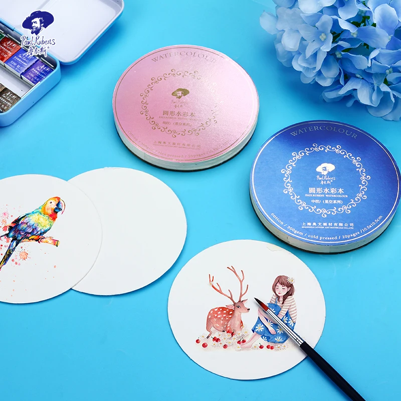 Paul Rubens Professional Painting Watercolor Paper Round 300 gsm Cold Press Watercolor Pad