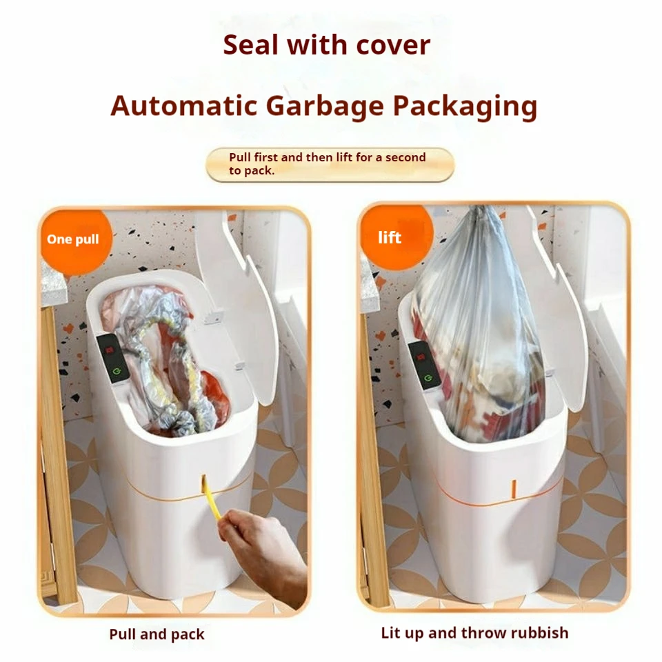 Rechargeable With Three Sensing Methods, Waterproof Smart Trash Can Intelligent Dustbin Smart Rubbish Bin Garbage Can