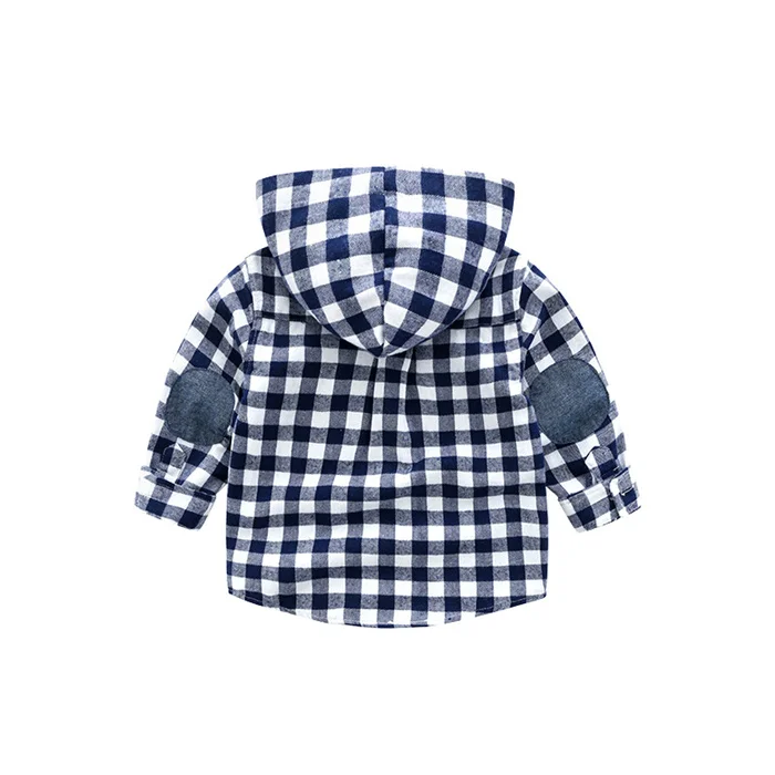 Wholesale Kids High Quality Long Sleeve Plaid Kids Clothing Boys Skull 100% Organic Cotton Children Running T-Shirt