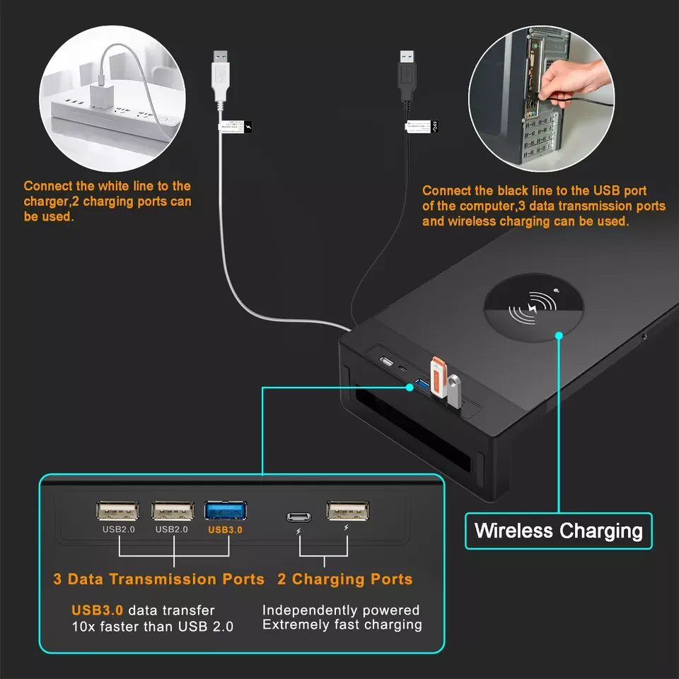 USB 3 0 передача данных для ПК монитора подставка с беспроводной