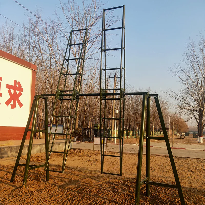 Physical training equipment anti dizziness roller rotating ladder