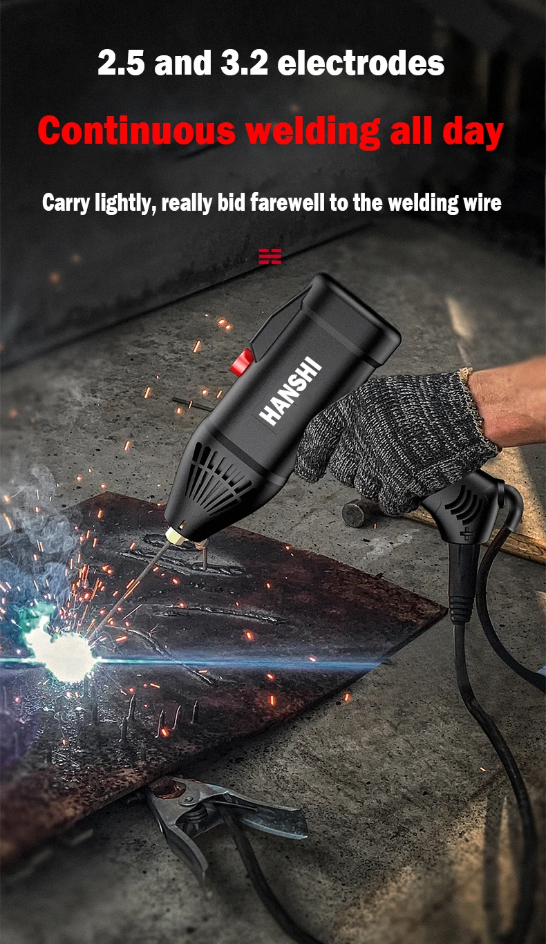 Hand-held Lightweight 220V 3000W  50/60Hz  Arc Portable Inverter Digital Display welding machine