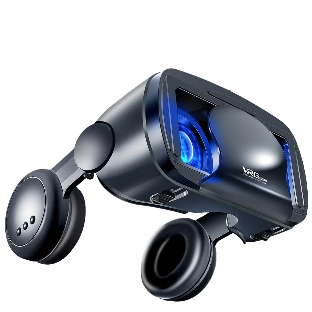 2 In1 VRG Pro + 3D VR Glasses Full-screen Durable Virtual Reality Glasses With A Large Headset For 5 To 7 Inches Smartphone