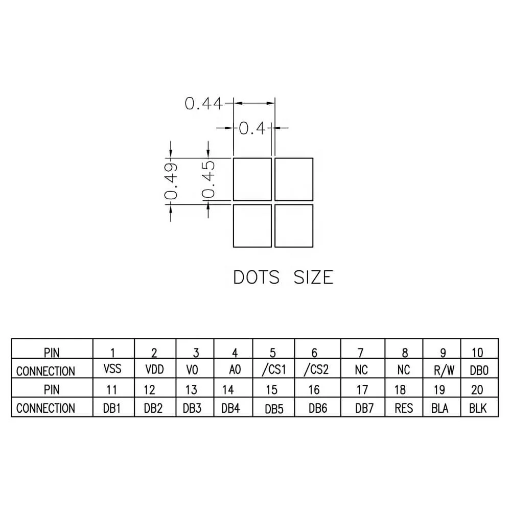 TCC122x32(A3V11) маленький пользовательский точечный матричный экран дисплея 12232 графический