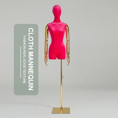 Popular 1/2 Half Body Female Women Articulated Mannequin Arms Fabric Fixable Dress Form Mannequins