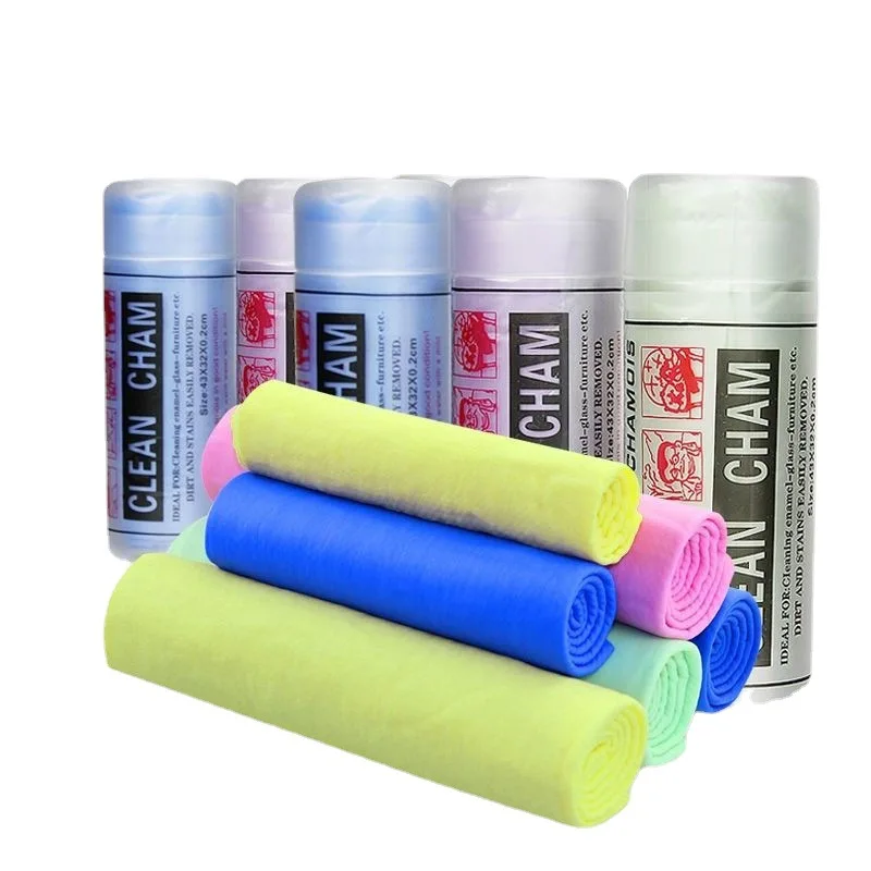 Custom Logo PVA Chamois Leather Car Wiping 64*43cm 43*32cm Car Wipes Wash Cleaning Towel