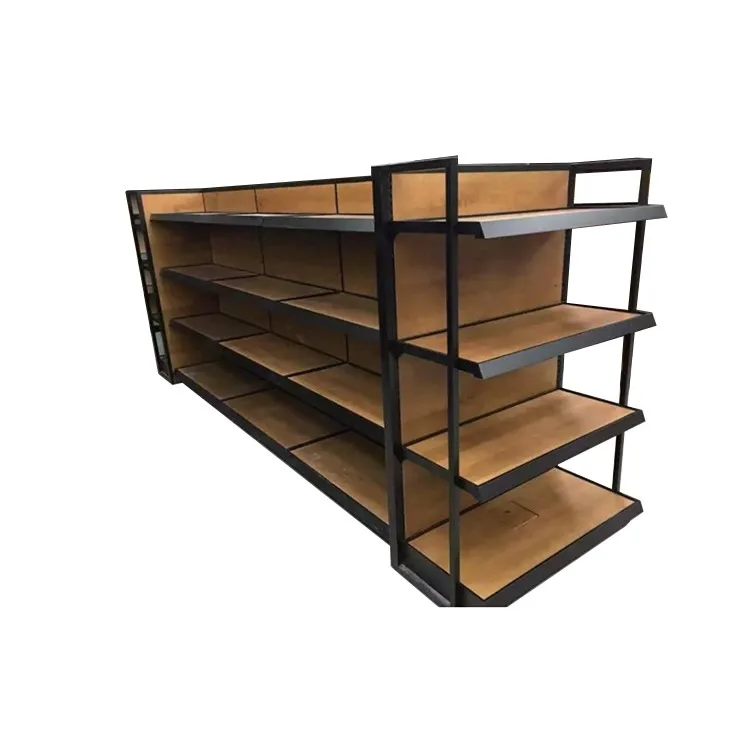 Double Sided Snack Hanger Soft Drinks Folding Display Gondola Supermarket Shelf