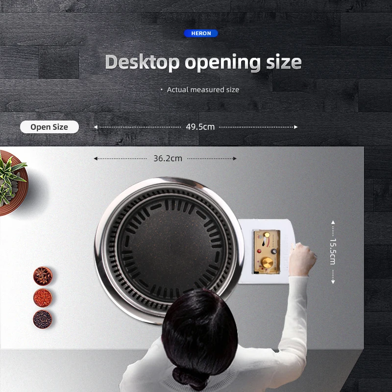 Japanese High Quality Restaurant Smokeless Stainless Steel Commercial Charcoal BBQ Grill