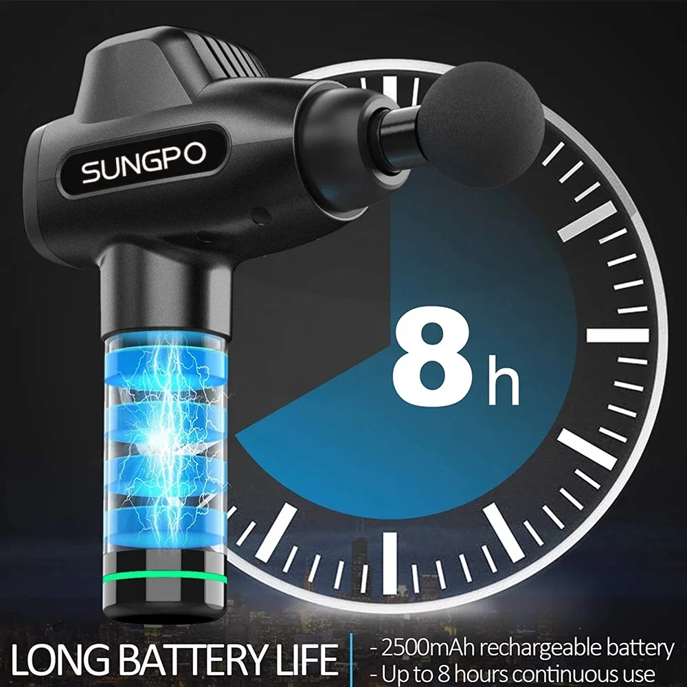 2022 machine renpho massage gun heating function commercial lcd battery top 20 speed massage gun dropshipping with lcd screen