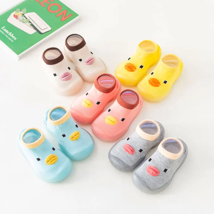 3d Cartoon Funny Cute Child Korean Animal Baby Girl Boys Kids Socks Shoe Sole Cotton Shoes Set For Baby