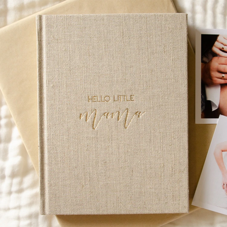 LABON льняная Обложка журнал для беременных Hello Little Mama Planner новая мама дневник записная книга гендерно нейтральный подарок на память