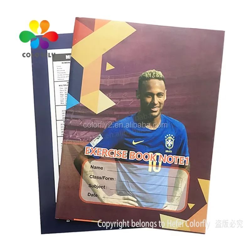 18x24cm Bond Papers Exercise Notebook for School Ghana School Note 1 Exercise Book Accept Customized Logo 40 Sheets Printed CMYK