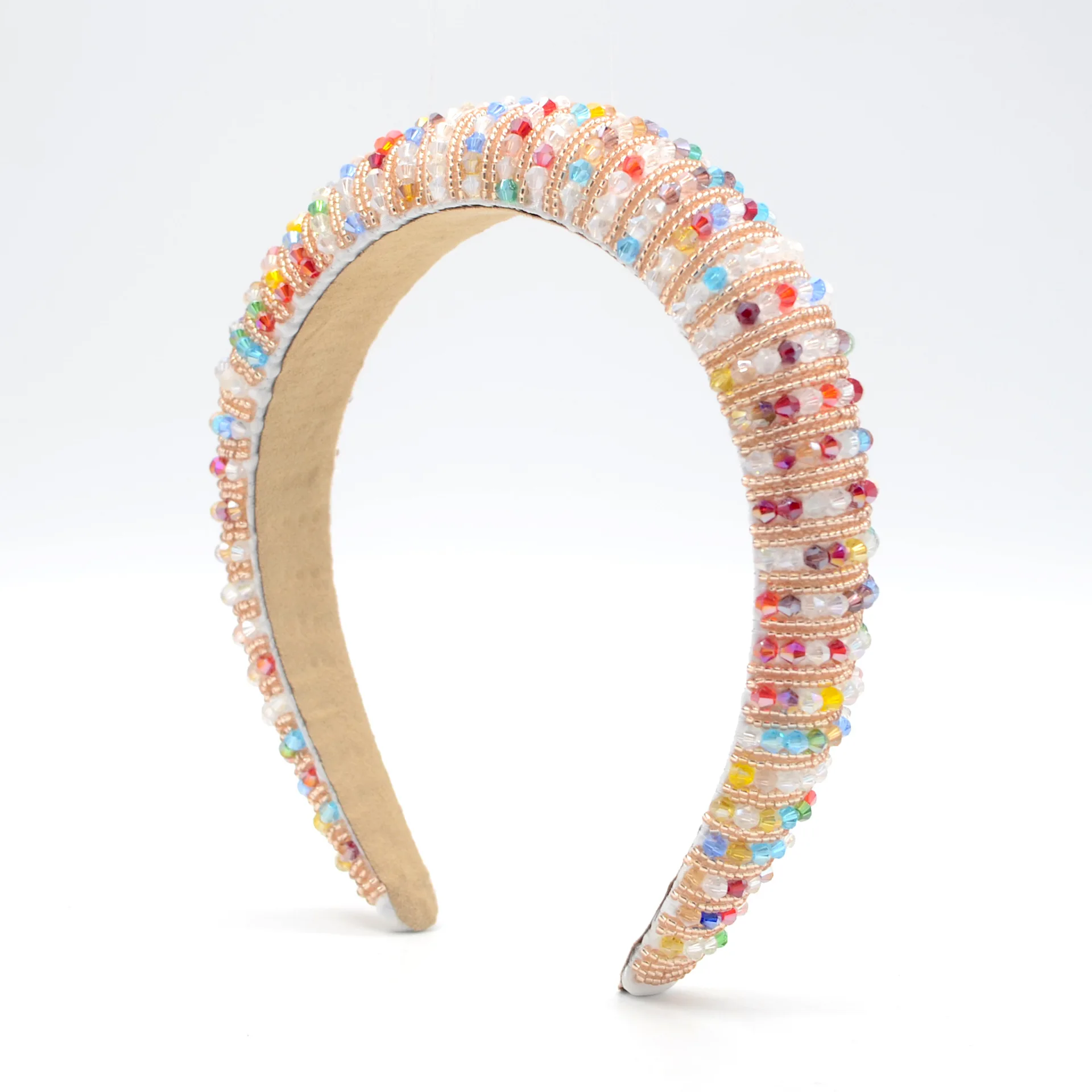 New colorful European Baroque Headband Women Luxury Bling Thick Sponge Padded Handmade  Rhinestone for Wedding Party Show