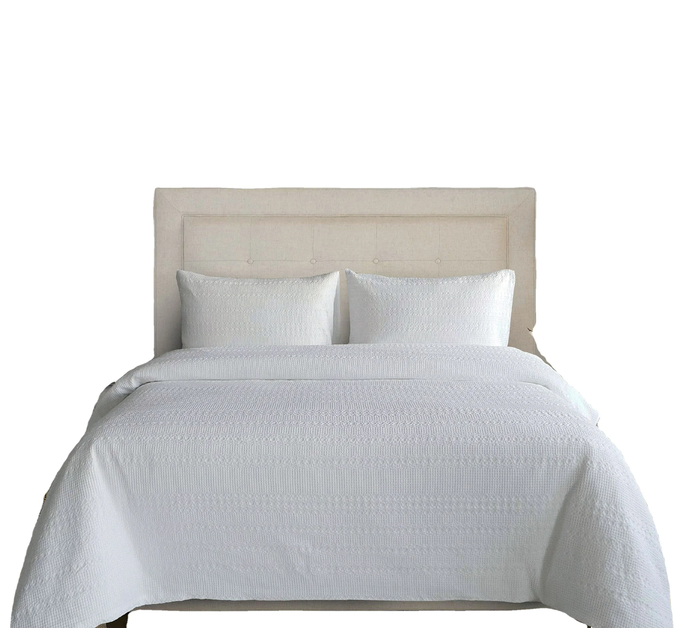 
WAFFLE DUVET COVER SET 100% COTTON WITH 3D EFFECTION 