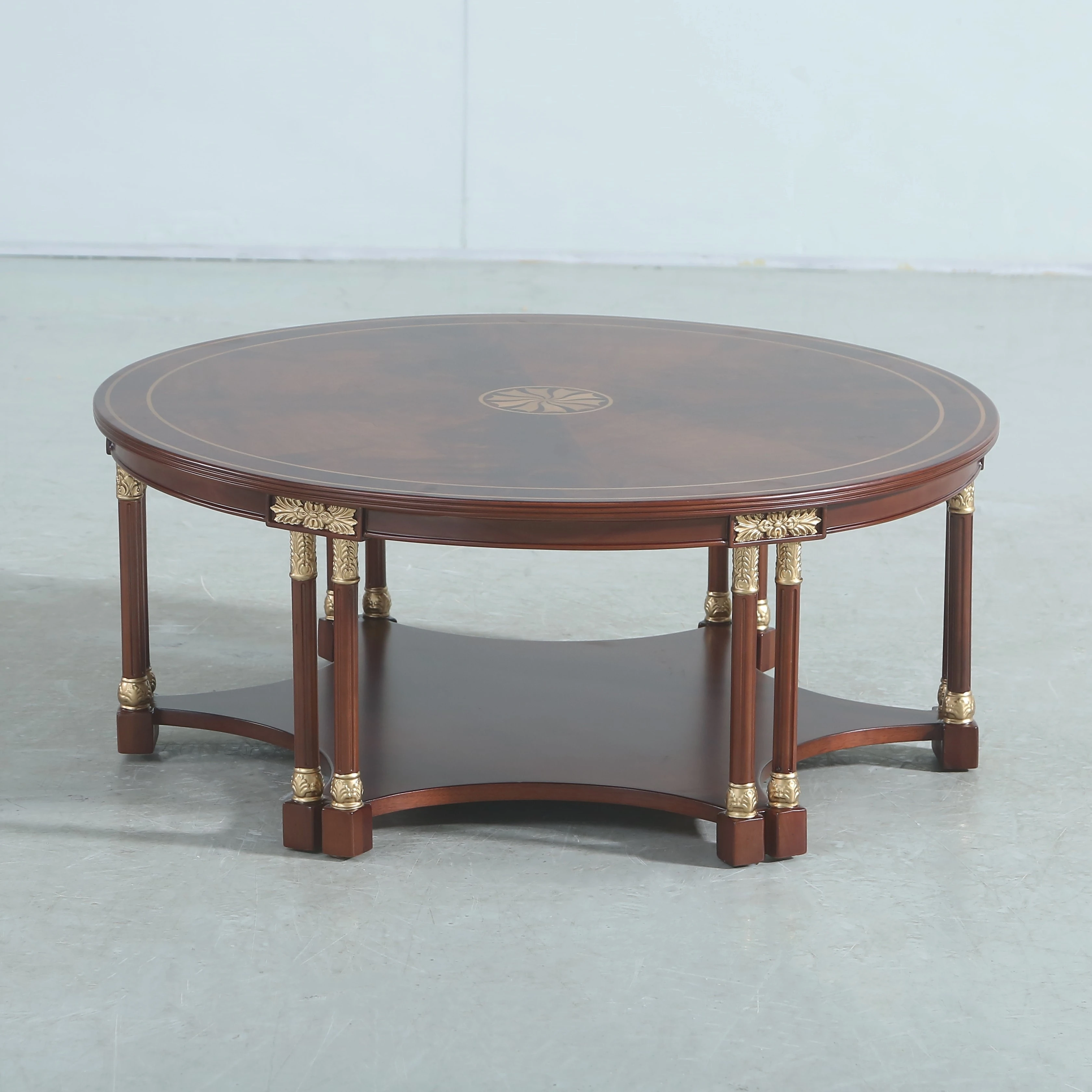 oak birch Wholesale price American birch corner Fashion senior living room pure hand-carved solid wood parquet coffee table