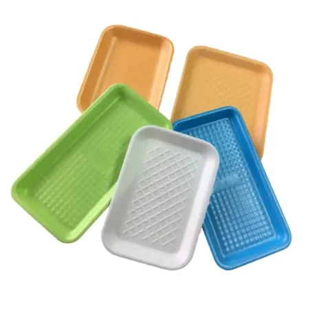 Disposable foam plates Styrofoam Food Container Foam Meat Packaging Tray poulet de cher